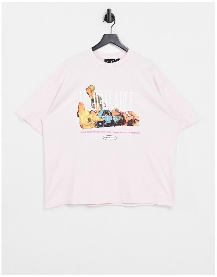 The Couture Club Flame Graphic T-shirt In Pink