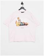 The Couture Club Flame Graphic T-shirt In Pink