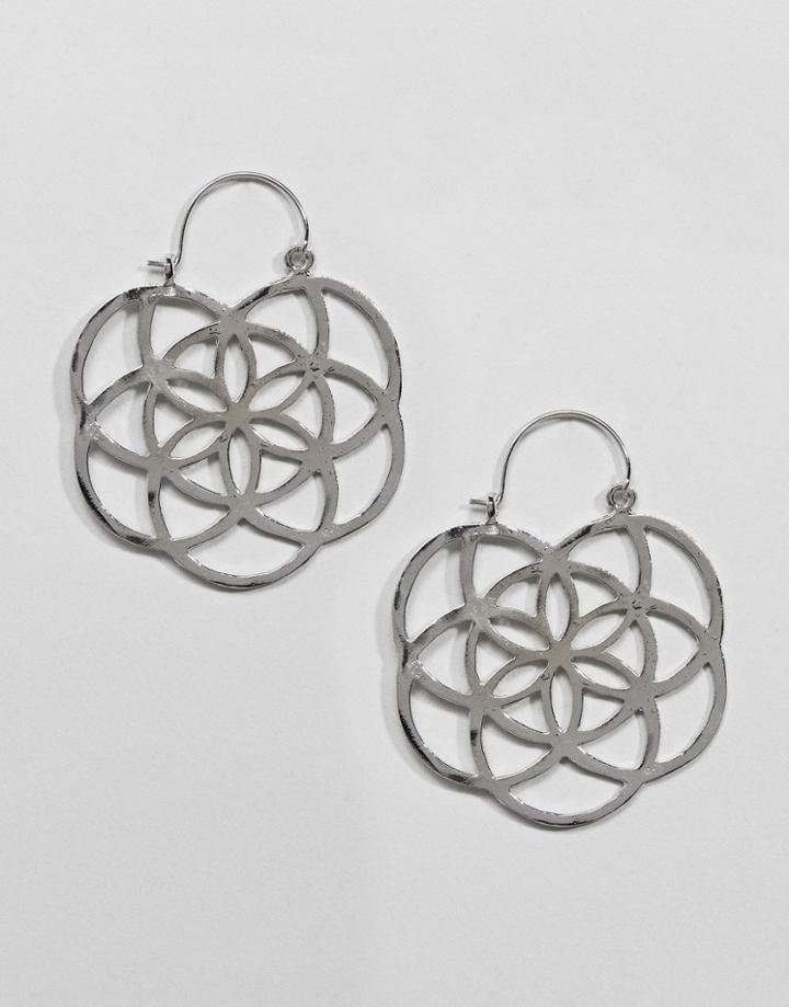 Asos Design Chakra Hoop Earring - Silver
