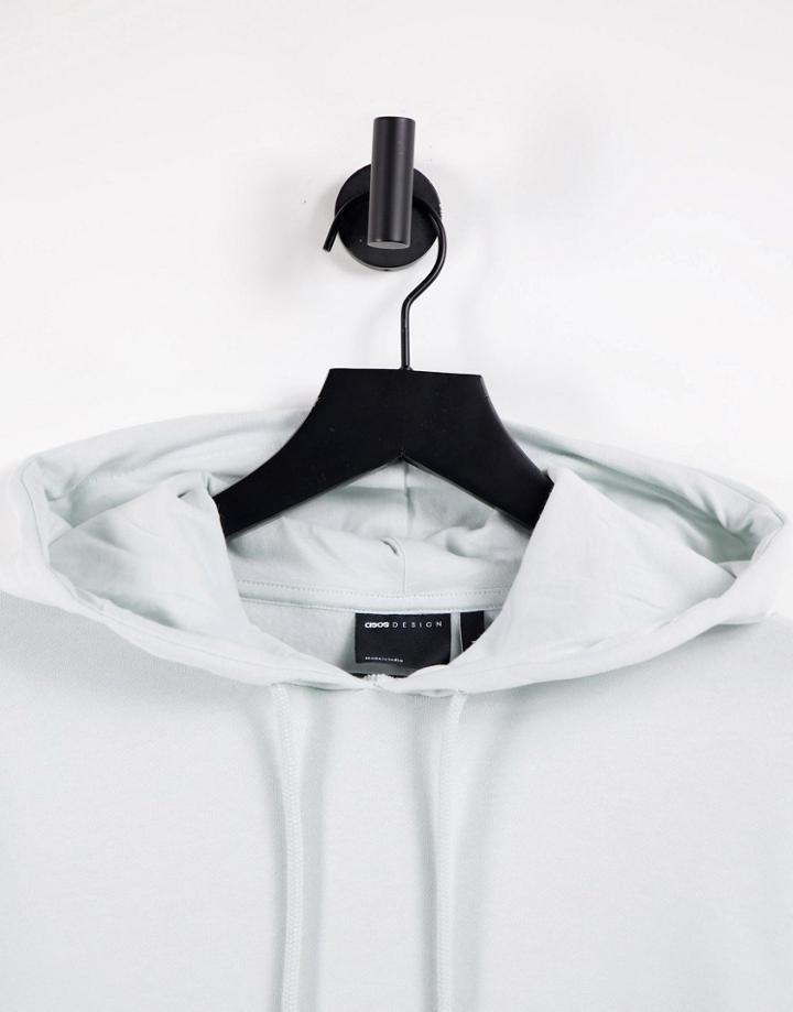 Asos Design Organic Set Hoodie In Blue-blues