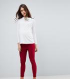 Asos Maternity High Waist Pants In Skinny Fit - Red