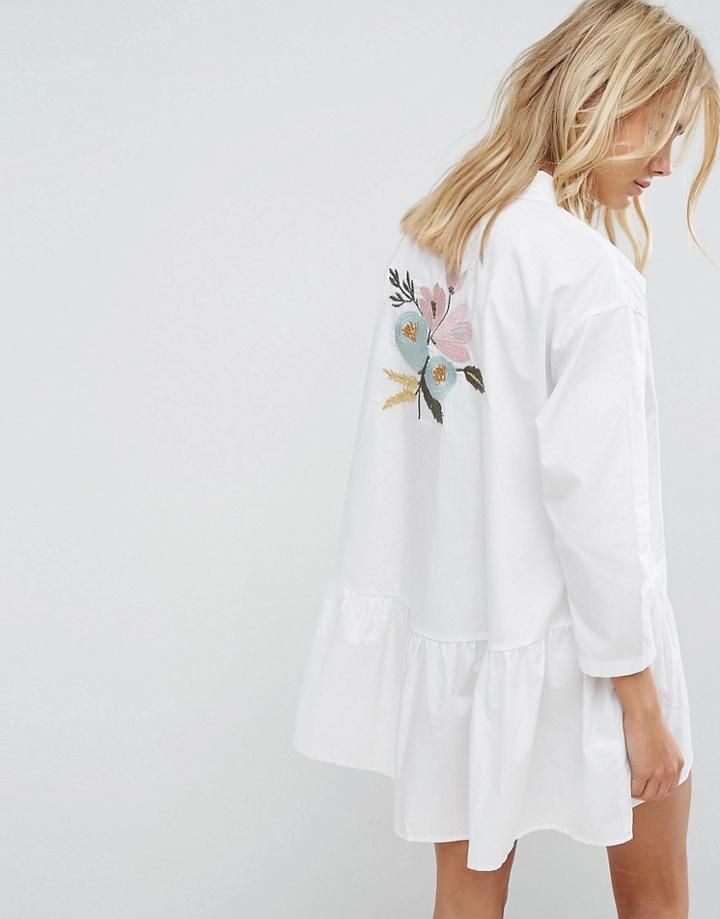 Mango Peplum Blouse - White