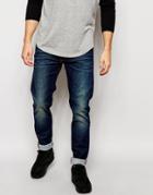 Edwin Jeans Ed-85 Skinny Low Crotch Fit Cs Compact Blue Sonic Dark Used - Sonic Dark Used