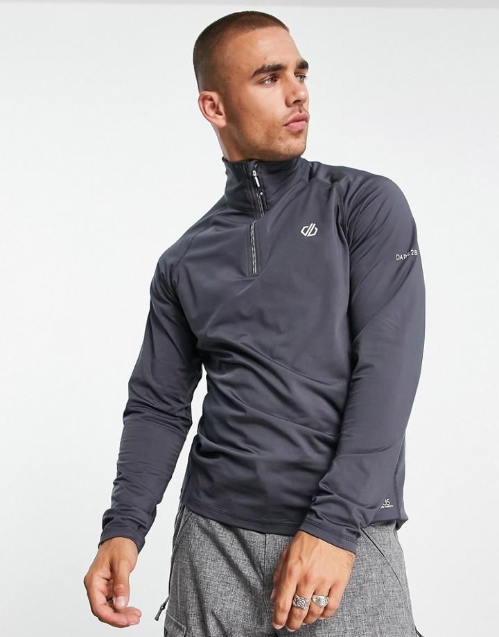 Dare 2b Fuse Up Ii Core Stretch Mid Layer Half Zip Sweatshirt In Gray