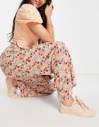In The Style X Jac Jossa Set Wide Leg Pants In Multi Floral Print