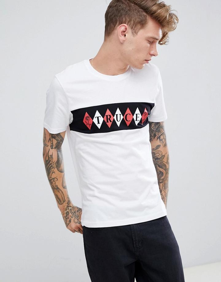 Brooklyn Supply Co T-shirt With Truce Print - White