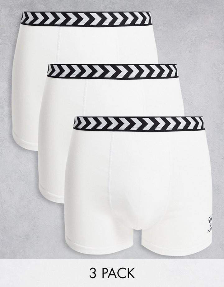 Hummel 3-pack Classic Boxer Shorts In White