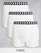 Hummel 3-pack Classic Boxer Shorts In White