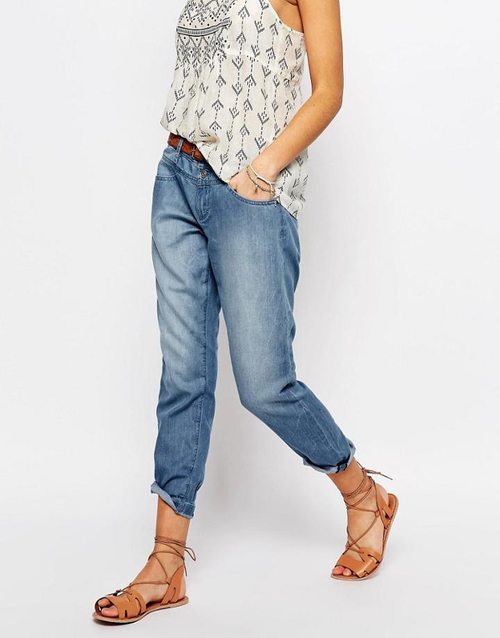Esprit Chambray Slouchy Jeans - Light Blue