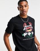 Only & Sons Relaxed Fit Band T-shirt With Metallica Print In Black