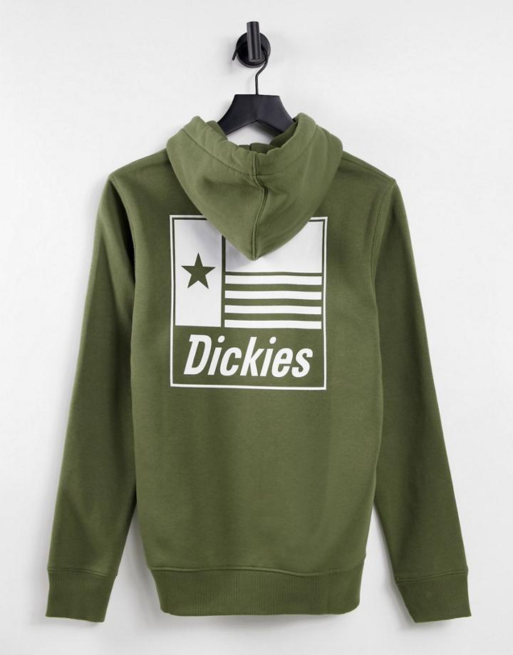 Dickies Taylor Back Print Hoodie In Military Green