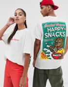 Crooked Tongues Unisex T-shirt In White With Enlarged Back Print