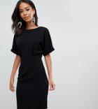 Asos Design Tall Wiggle Mini Dress-black