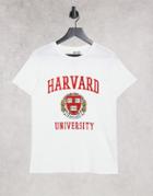 Asos Design Oversized Harvard T-shirt In White