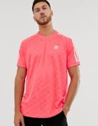 Adidas Originals T-shirt With All Over Print In Pink