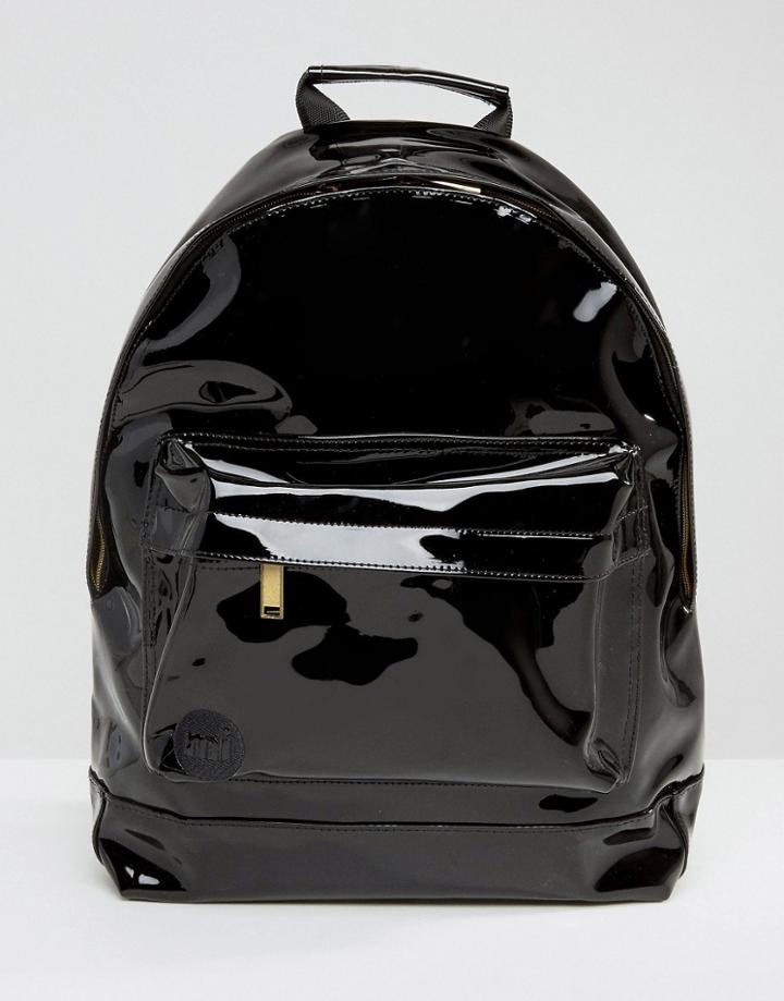 Mi-pac Black Patent Backpack - Black