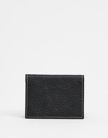 Barneys Original Leather Card Holder In Black - Brown