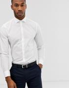 Moss London Extra Slim Shirt With Stretch In White
