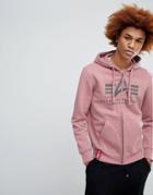 Alpha Industries Basic Logo Hoodie In Pink - Pink