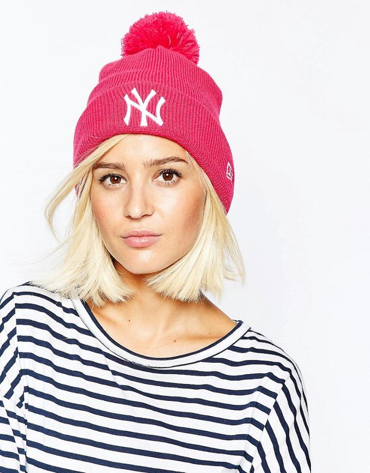 New Era New York Yankees Bobble Hat - Pink