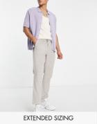 Asos Design Slim Cord Pants In Warm Gray