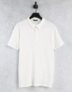 Only & Sons Organic Cotton Waffle Polo In White