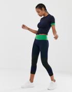 Asos 4505 7/8 Legging With Stripe Pattern - Multi