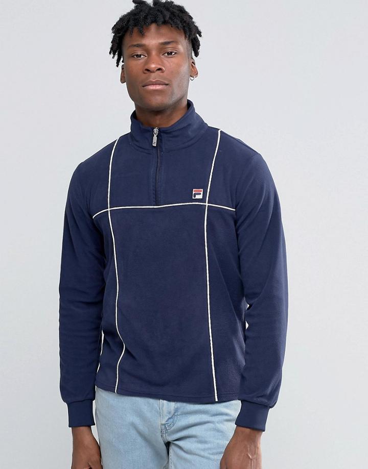 Fila Vintage Fleece Overhead Jacket - Navy