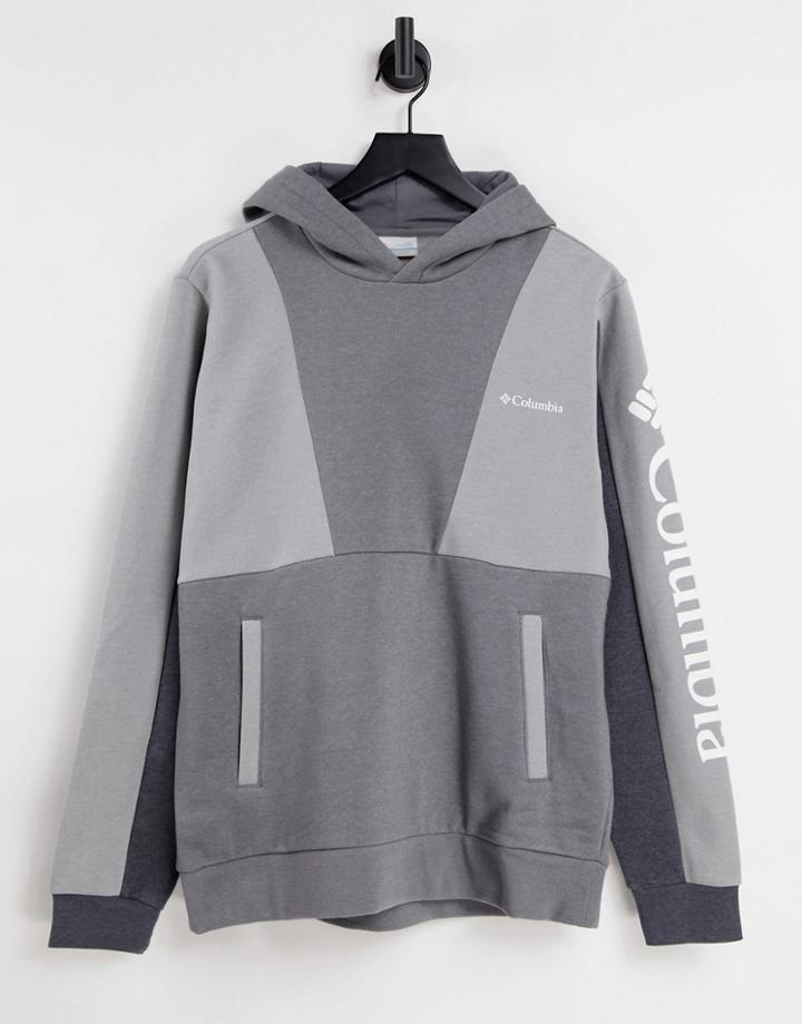 Columbia Lodge Ii Color Block Hoodie In Dark Gray-grey