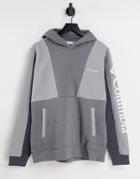 Columbia Lodge Ii Color Block Hoodie In Dark Gray-grey