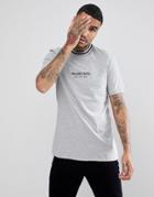 Globe New Yorker T-shirt With Rib Neckline In Gray - Gray