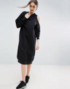 Asos White One Shoulder Cut Out Dress - Black