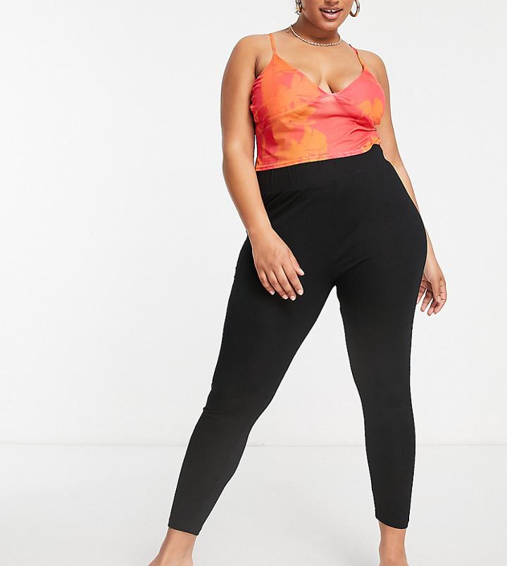 Collusion Plus Deep Waistband Legging In Black