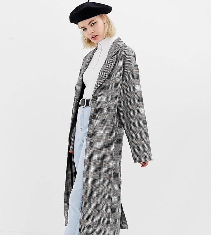 Collusion Check Overcoat - Gray