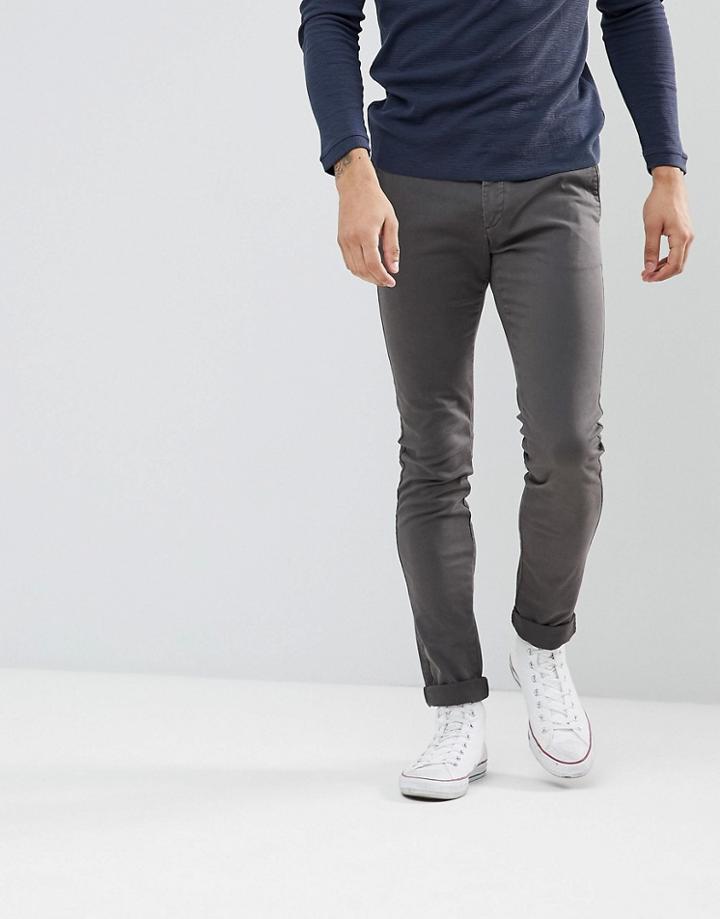 Celio Skinny Chino In Gray - Gray