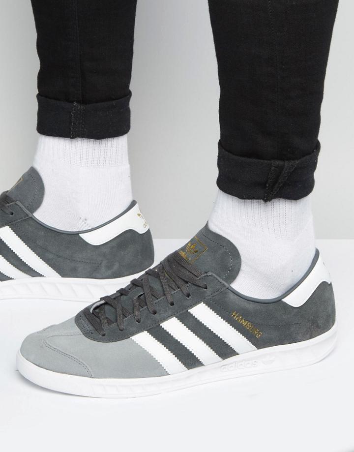 Adidas Originals Hamburg Sneakers In Gray S79987 - Gray