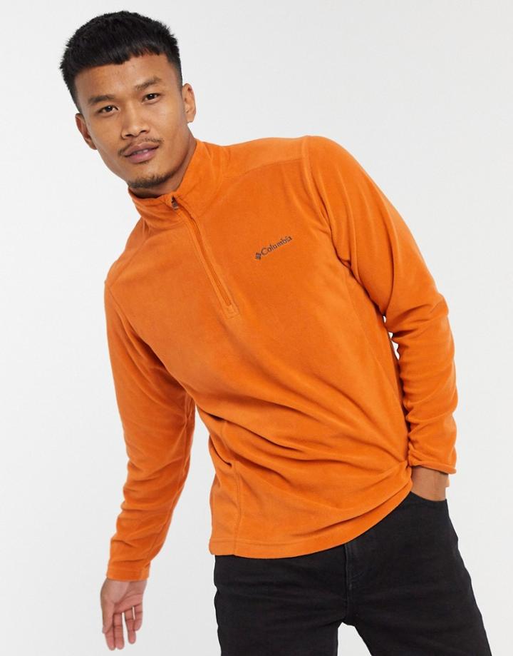 Columbia Klamath Range Ii 1/4 Zip Fleece In Orange-brown
