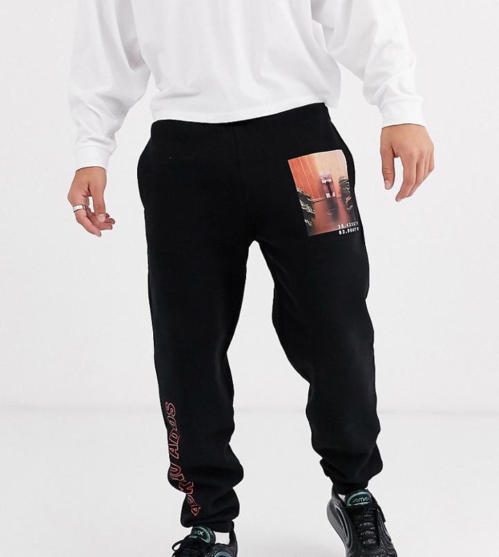 Collusion Jogger With Photographic Placement Print-black