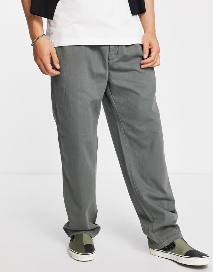 Carhartt Wip Salford Relaxed Straight Fit Pants In Green