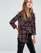 New Look Plaid Check Shirt - Black