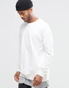 Jack And Jones Crew Neck Sweat With Pouch Pocket Detail - Cloud Dancer