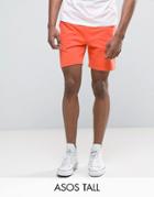 Asos Tall Jersey Short In Orange - Orange