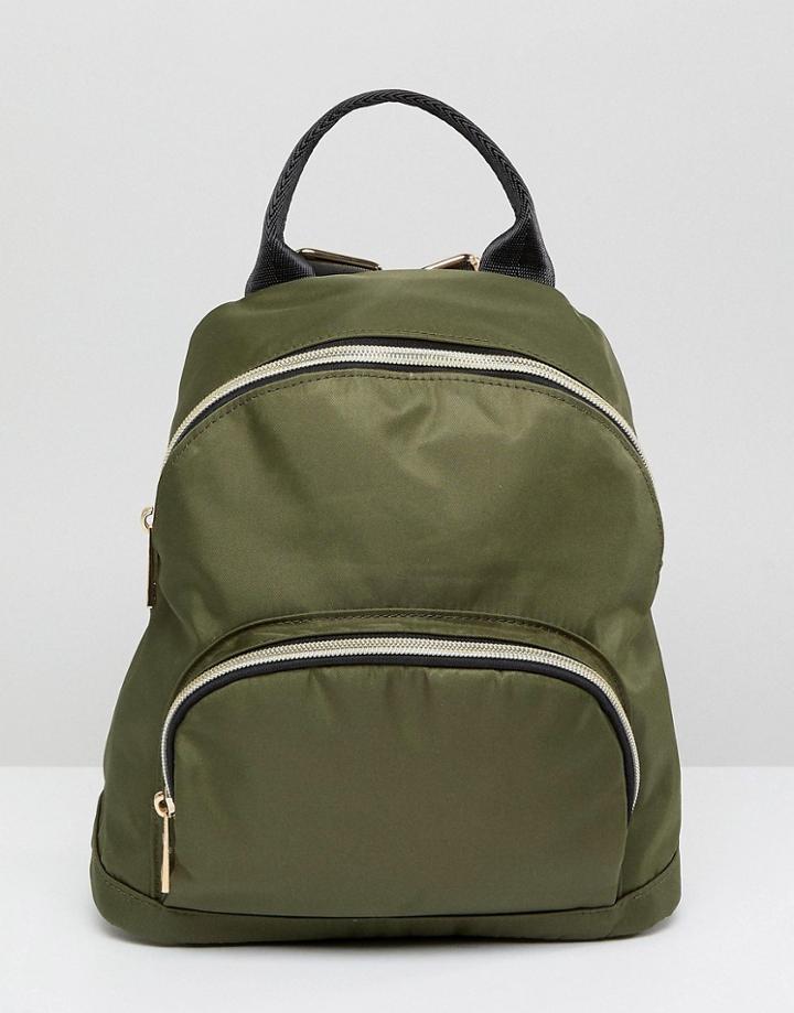 Qupid Backpack With Front Pocket - Green
