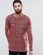 Only & Sons Spacedye Knitted Sweater - Red