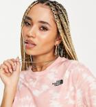 The North Face Simple Dome Cropped T-shirt In Pink Tie Dye Exclusive At Asos