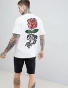 Hnr Ldn Rose Back Print T-shirt - White