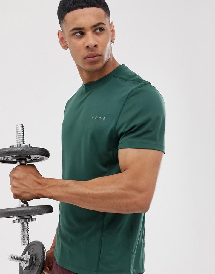 Asos 4505 Training T-shirt With Quick Dry In Green - Green