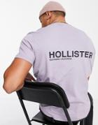 Hollister Back Logo T-shirt In Lilac-purple