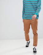 Asos Design Tapered Chinos In Camel - Brown