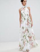 Ted Baker Pleated Maxi Dress In Harmony Floral Print - Multi